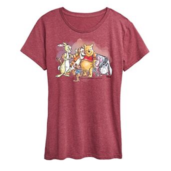 Disney's Winnie The Pooh Women's Watercolor Graphic Tee