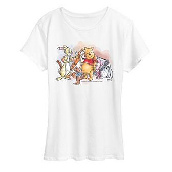 Disney's Winnie The Pooh Women's Watercolor Graphic Tee