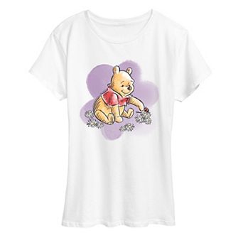 Disney's Winnie The Pooh Women's Floral Graphic Tee