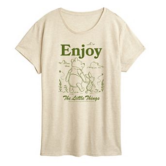 Disney's Winnie The Pooh Women's Little Things Graphic Graphic Tee