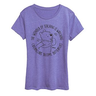 Disney's Winnie The Pooh Women's Wonder of Teaching Graphic Tee
