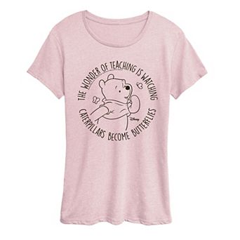 Disney's Winnie The Pooh Women's Wonder of Teaching Graphic Tee