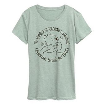 Disney's Winnie The Pooh Women's Wonder of Teaching Graphic Tee