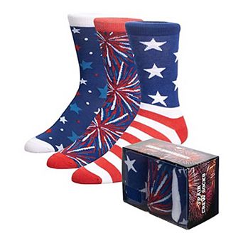 Men's Americana Box 3 pk Crew Socks