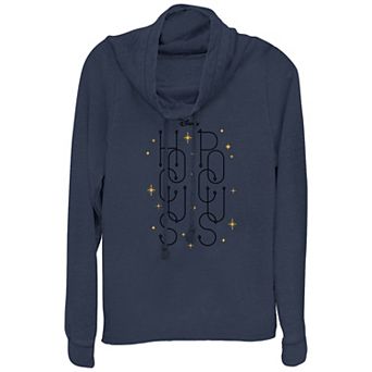 Disney's Hocus Pocus Starry Logo Women's Cowlneck Graphic Lightweight Long Sleeve