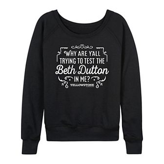 Women's Yellowstone Trying To Test French Terry Long Sleeve Tee