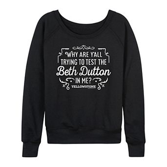 Women's Yellowstone Trying To Test French Terry Long Sleeve Tee