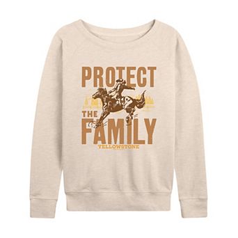Women's Yellowstone Protect The Family French Terry Long Sleeve Tee