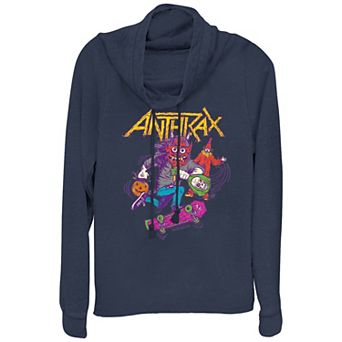 Women's Anthrax Trick Or Treating Cowlneck Graphic Lightweight Long Sleeve
