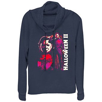 Women's Halloween II Michael Myers Cowlneck Graphic Lightweight Long Sleeve
