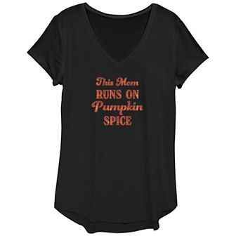 Women's This Mom Runs On Pumpkin Spice Graphic Tee