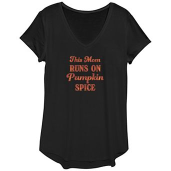 Women's This Mom Runs On Pumpkin Spice Graphic Tee