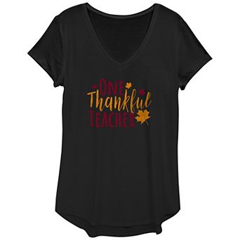 Women's One Thankful Teacher Graphic Tee