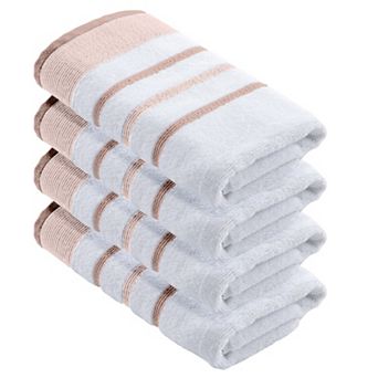 Madelinen® 4 pc Decorative Stripe Cotton Hand Towel Set