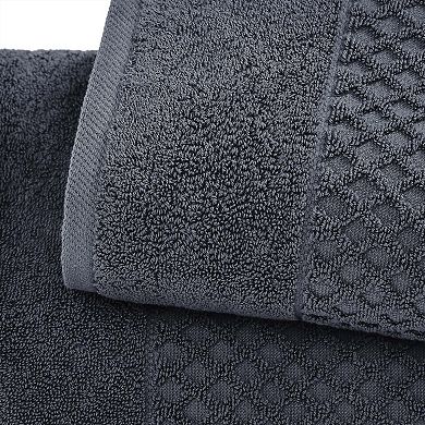 Madelinen 6-Piece Low Twist Cotton Diamond Texture Towel Set