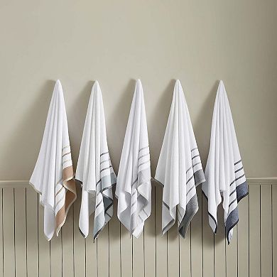 Madelinen® 6-Piece Decorative Stripe Cotton Towel Set