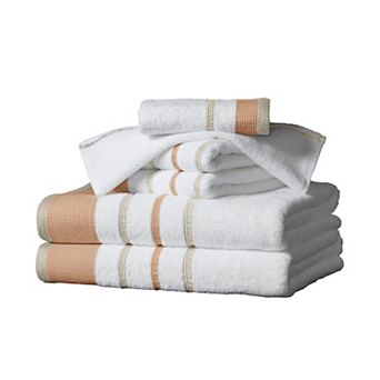 Madelinen® 6 pc Decorative Stripe Cotton Towel Set