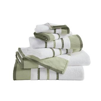 Madelinen® 6 pc Decorative Stripe Cotton Towel Set