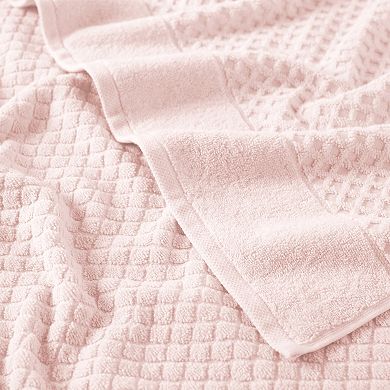 Madelinen Low Twist Cotton Diamond Texture Bath Sheet