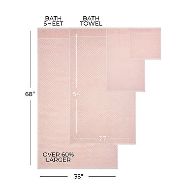 Madelinen Low Twist Cotton Diamond Texture Bath Sheet