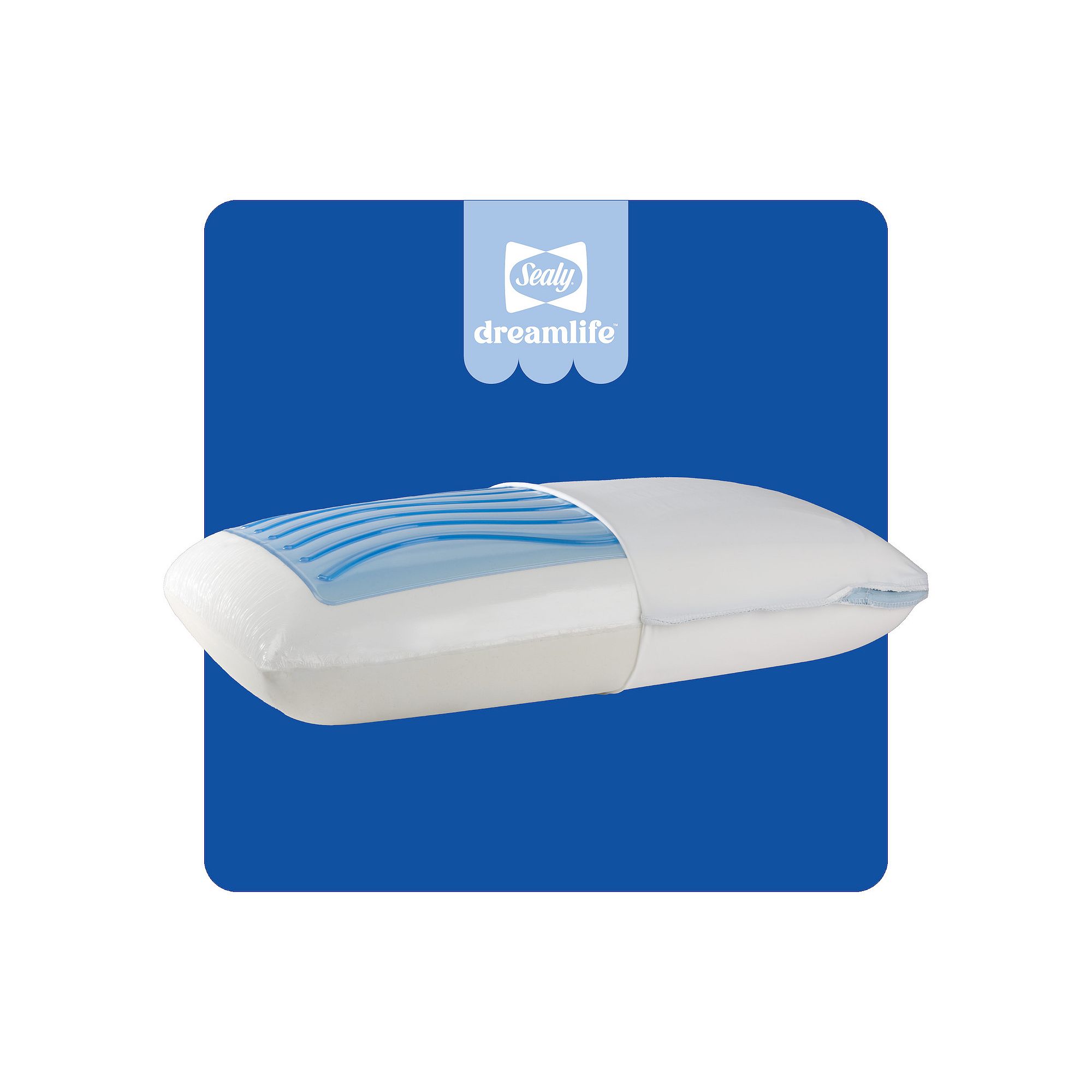 Sealy Dreamlife™ Memory Foam Gel Pillow, White