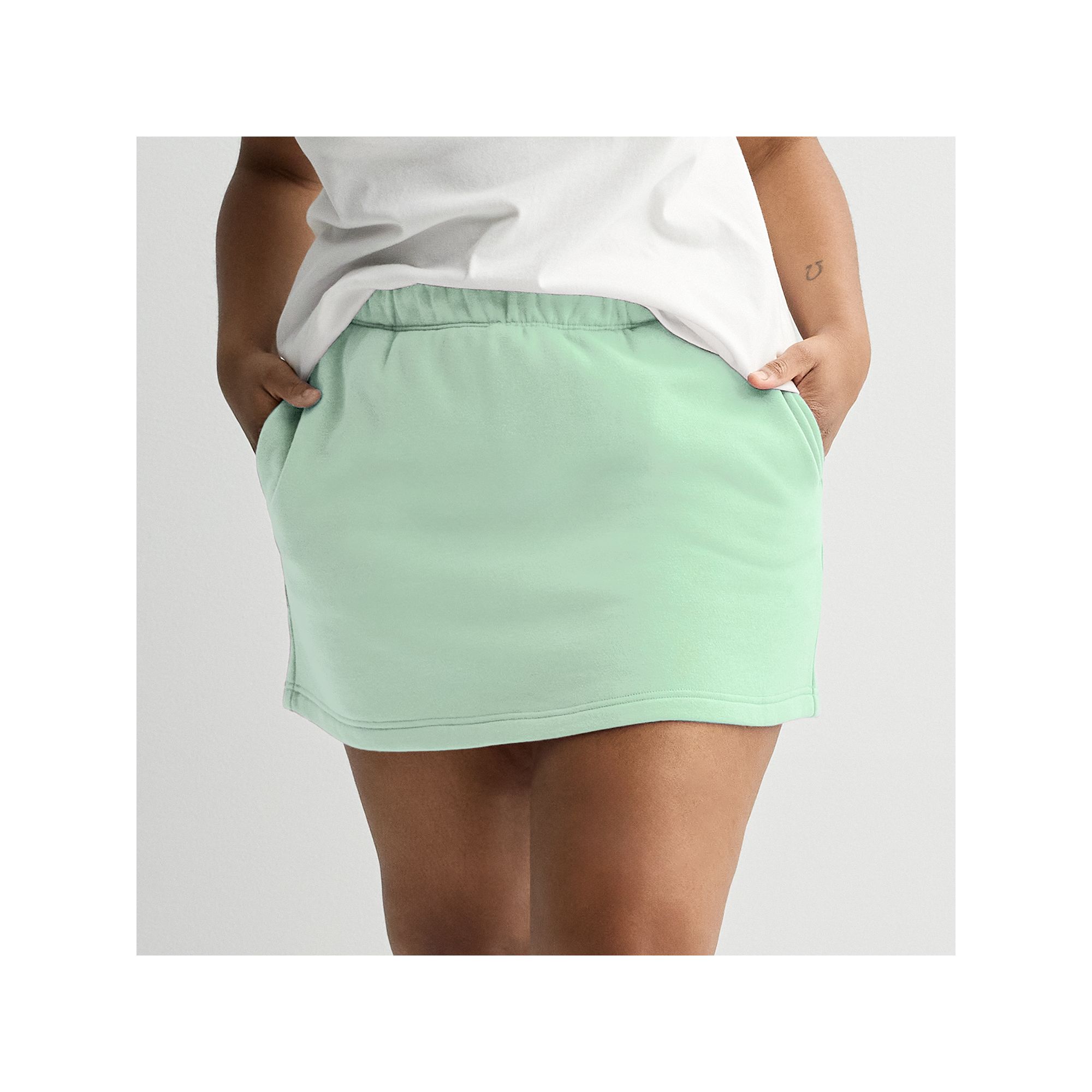 Juniors Plus Size SO® Fleece A-Line Skirt, Girls, Size: 1XL, Faded Green