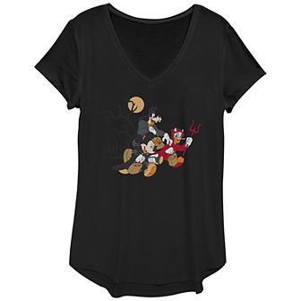 Disney's Mickey Mouse And Friends Trick Or Treaters Women's Graphic Tee