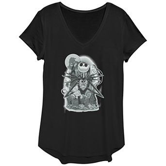Disney's The Nightmare Before Christmas Jack Skellington Cemetery Women's Graphic Tee