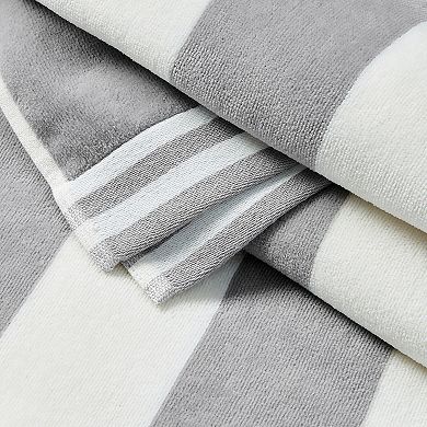 Madelinen Cotton Velour Cabana 4-Pack Oversized Beach Towels