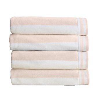 Madelinen® Cotton Velour Cabana 4-Pack Oversized Beach Towels