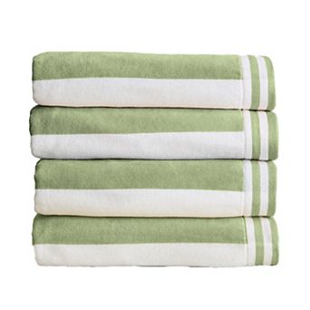Madelinen® Cotton Velour Cabana 4-Pack Oversized Beach Towels