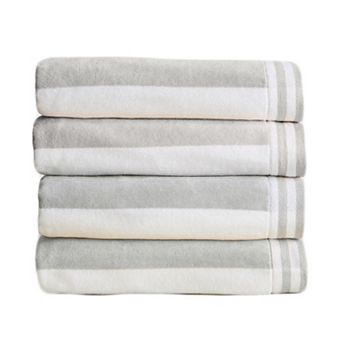 Madelinen® Cotton Velour Cabana 4-Pack Oversized Beach Towels