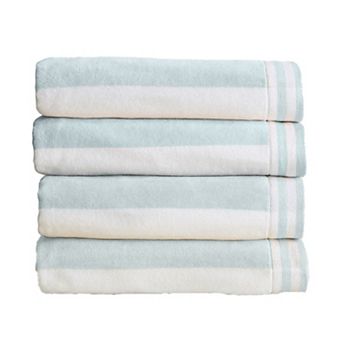 Madelinen® Cotton Velour Cabana 4-Pack Oversized Beach Towels