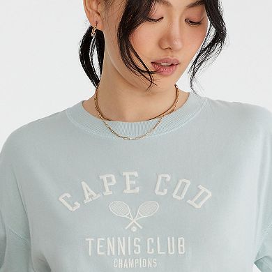 Juniors’ Aeropostale Crop Boyfriend Tee
