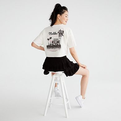 Juniors’ Aeropostale Crop Boyfriend Tee