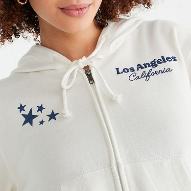 Juniors’ Aeropostale Los Angeles Cropped Zip Hoodie
