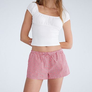 Juniors' Aeropostale Poplin Gingham Boxer Shorts