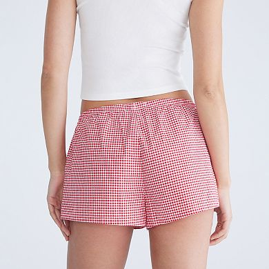 Juniors' Aeropostale Poplin Gingham Boxer Shorts