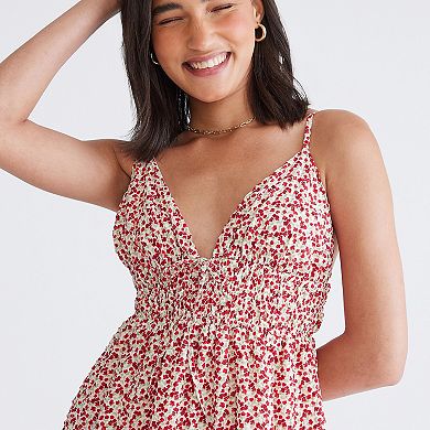 Juniors’ Aeropostale Plunged Neckline Mini Dress