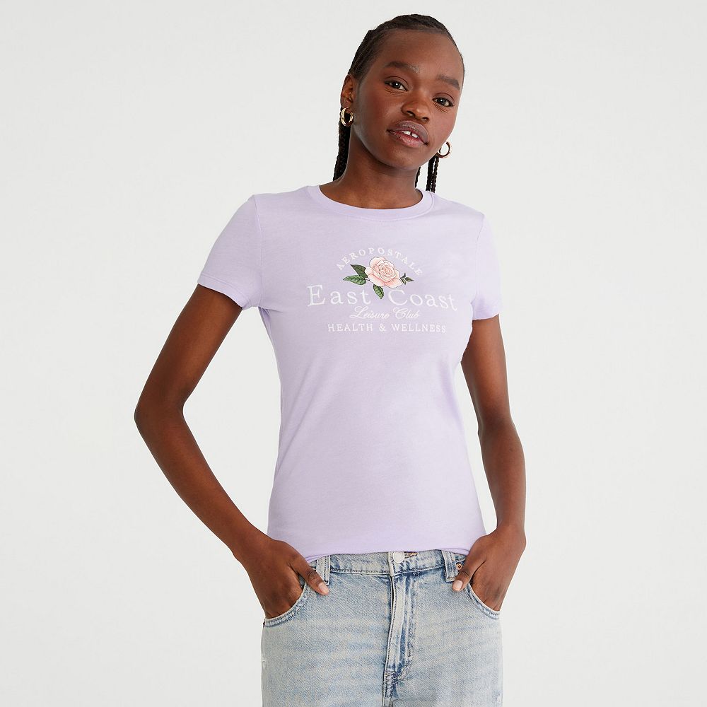 T-shirt Aeropostale Graphique Tennis - Taille S Juniors, Bordeaux/bleu/blanc, Occasion Très Bon état