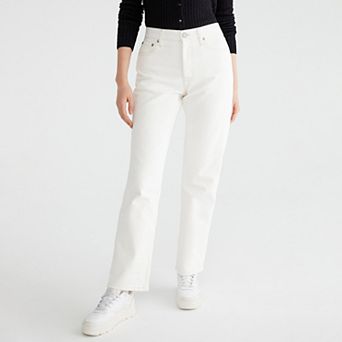 Juniors' Aeropostale High Rise Baggy Clean White Jeans