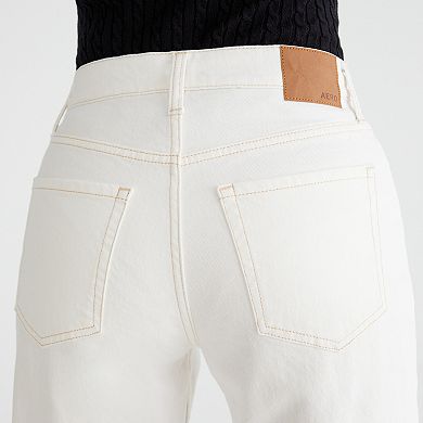 Juniors' Aeropostale High Rise Baggy Clean White Jeans