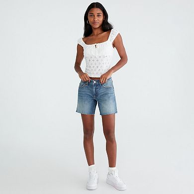 Juniors' Aeropostale Low-Rise Baggy Jean Shorts