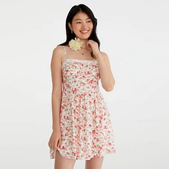 Juniors’ Aeropostale Floral Lace Trim Dress