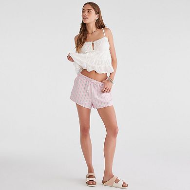 Juniors' Aeropostale Linen Stripe Boxer Shorts
