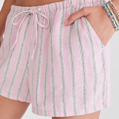 Juniors' Aeropostale Linen Stripe Boxer Shorts