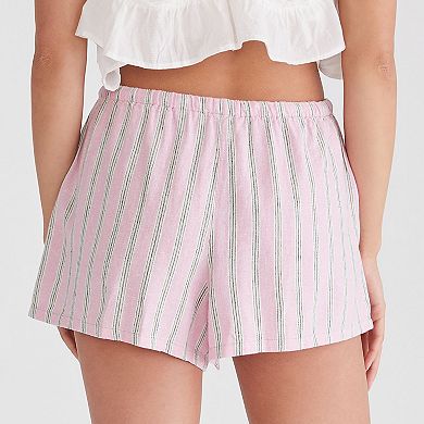 Juniors' Aeropostale Linen Stripe Boxer Shorts