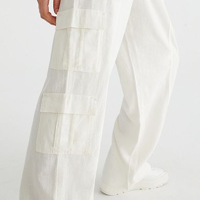 Juniors' Aeropostale Fashion Linen Cargo Pants
