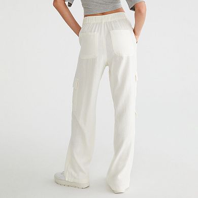 Juniors' Aeropostale Fashion Linen Cargo Pants