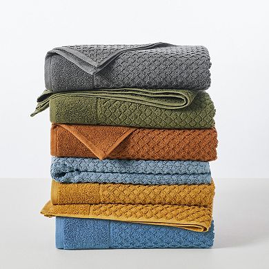 Madelinen® Low Twist Cotton Diamond Texture Washcloth